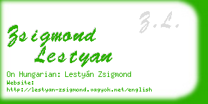 zsigmond lestyan business card